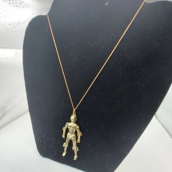 Star Wars Vintage C3PO Pendant w/ chain 1977. A Nostalgic Piece to Collect! - Picture 7 of 14